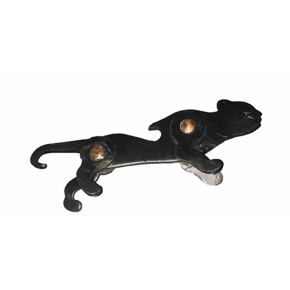 Vintage Steel Cut Out Cat Cougar Panther Handmade Retro Bottle Opener